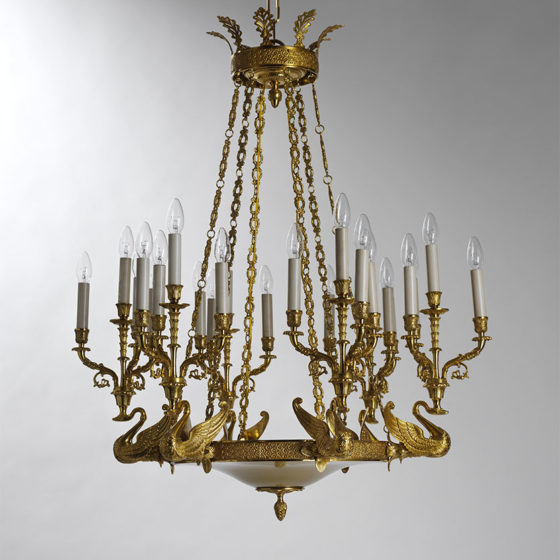 Art. 178/24 • Empire style artistic chandelier, gilded bronze and enamel • Ø 87, H 95 Image 14 of 24